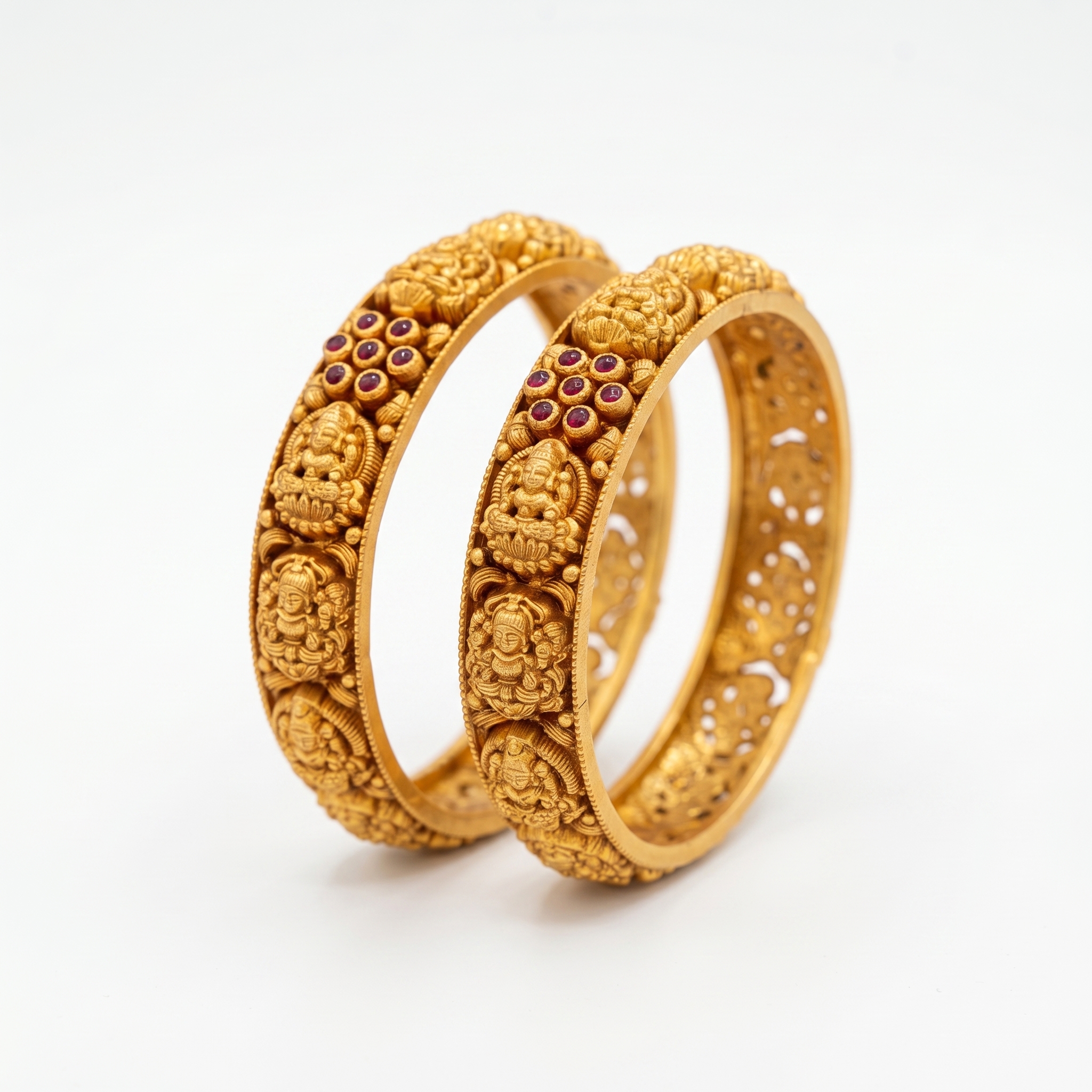 Sleek Stackable Gold Bangles