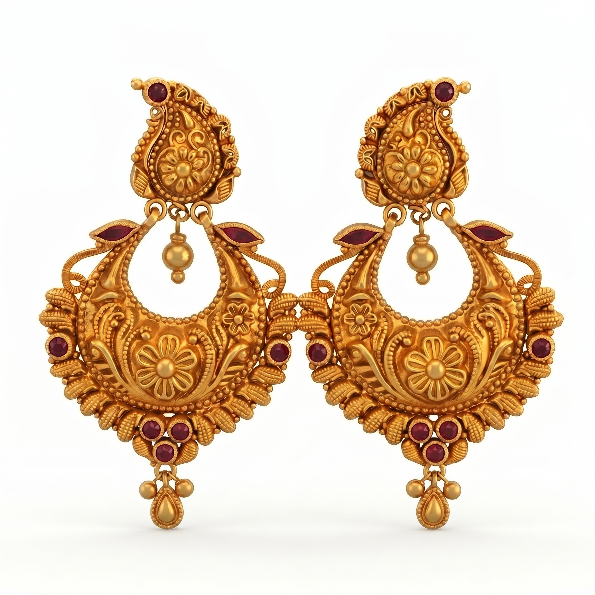 Moissanite Crescent Chandbali