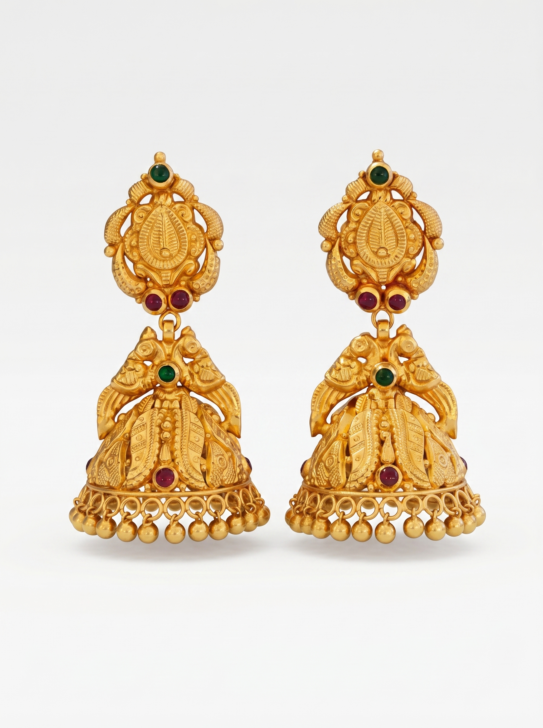 Heritage Two-Tier Jhumkas