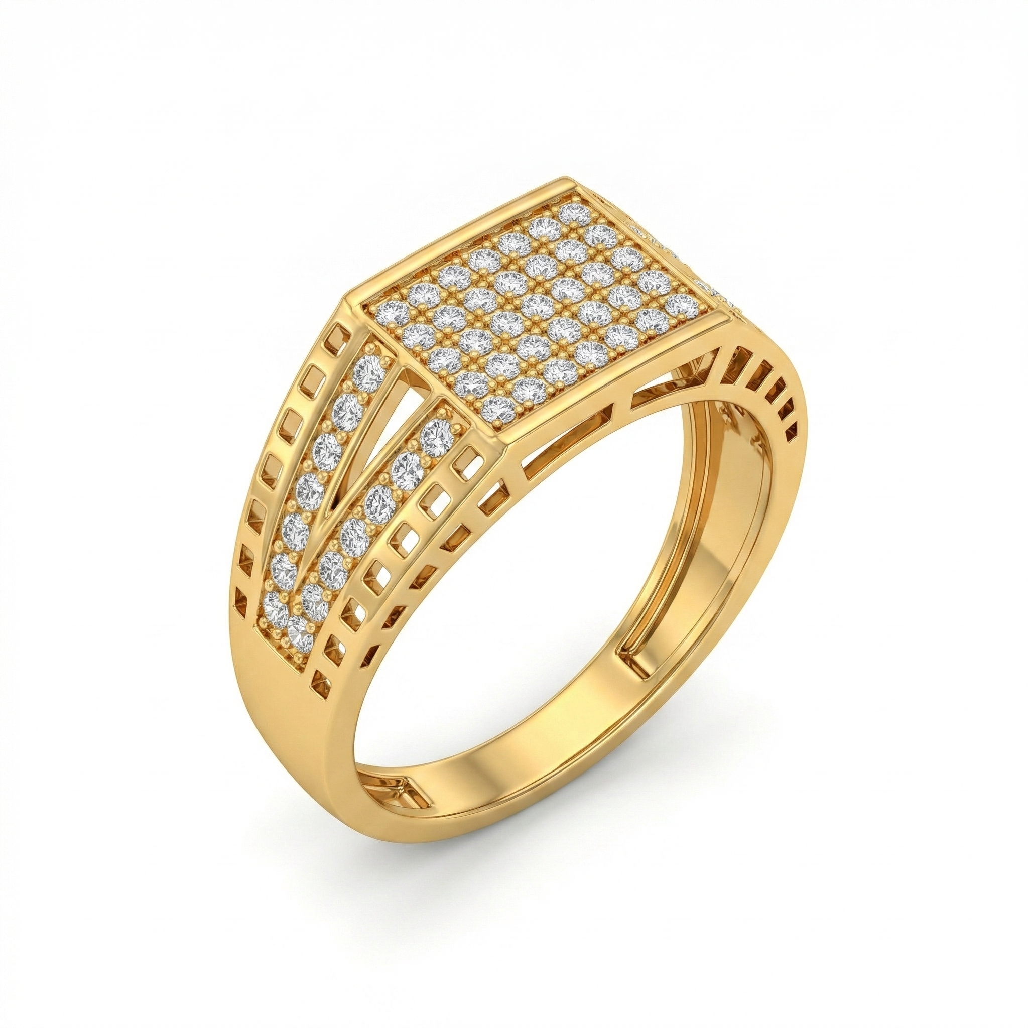 Moissanite Signet Ring